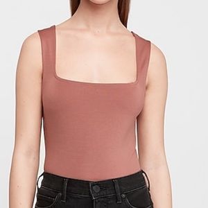 Mauve square neck top